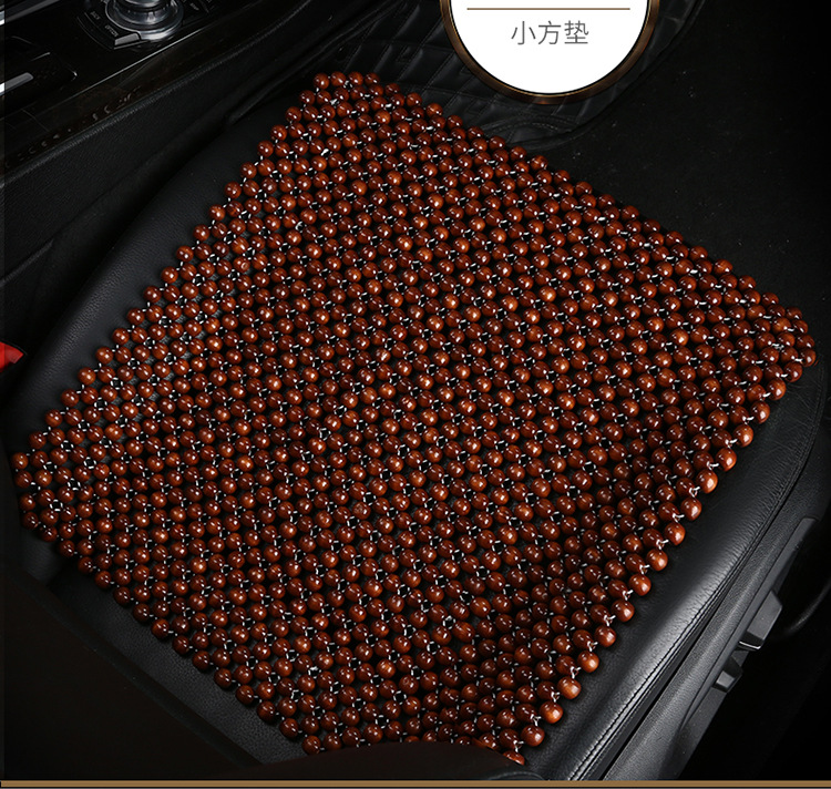Wooden Beads, Bamboo Strips, Bamboo Silk Summer Car Seat Cushion, Backrest Ventilation, Heat Insulation Single-Piece Cooling Pad, Breathable Seat Cushion for the Main Driver