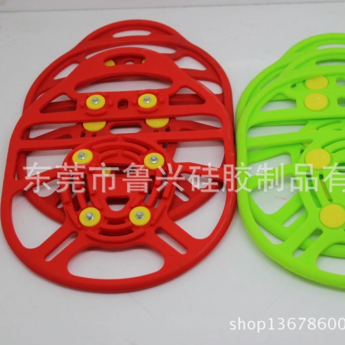 Силиконовый 6 гвоздь диск ледяные когти для восхождения на снегу спортивные противоскользящие чехлы наружные износостойкие силиконовые бахилы спот оптом