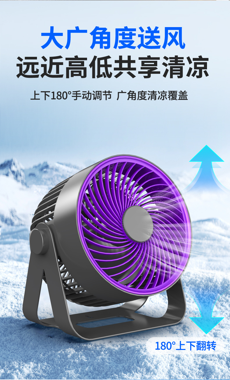 Directly Supplied from the Manufacturer, 12V/24V Car Circulation Fan, In-Car Cooling, Super Powerful Electric Fan, Specifically for Vans and Large Trucks