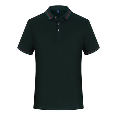 批发夏季翻领短袖POLO衫广告衫高端班服团体服企业logo字来图定制
