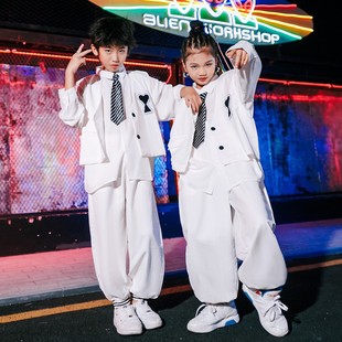 Hip-Hop Children's Fashion Suit Boy's Fried Street Hip-Hop Winter and Autumn Vest Suit Girl's Handsome Jazz Dance Performance Suit