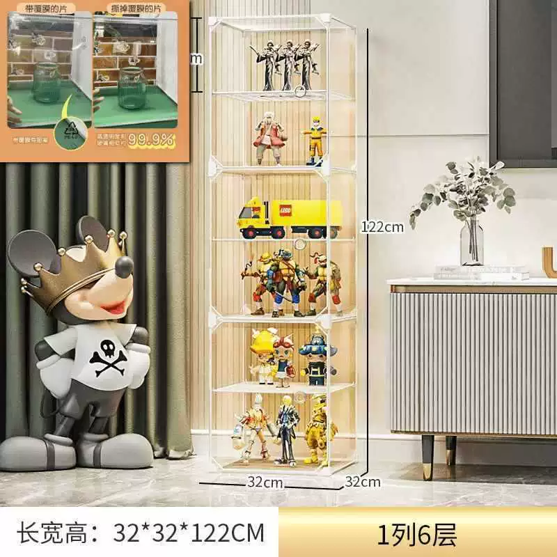 Display Stand (Lego) Acrylic Minifigure Storage Box, modular transparent organizer, multiple layer options