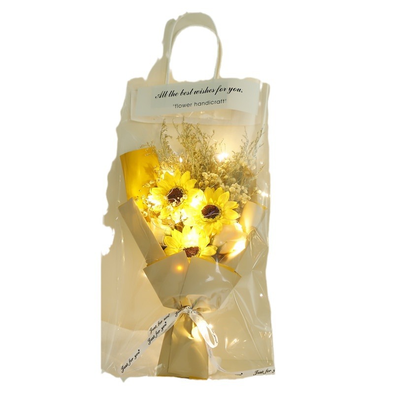 Sanba diosa Festival jabón flor bolsa de mano de cielo estrellado flor seca ramo eterno regalo para niños y niñas esposa