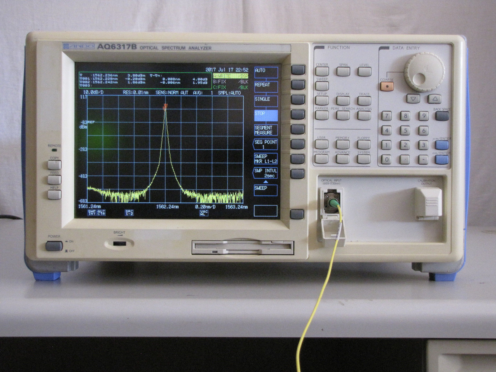 原装进口 YOKOGAWA 光谱分析仪 AQ6317B  现货租售 兼回收/维修