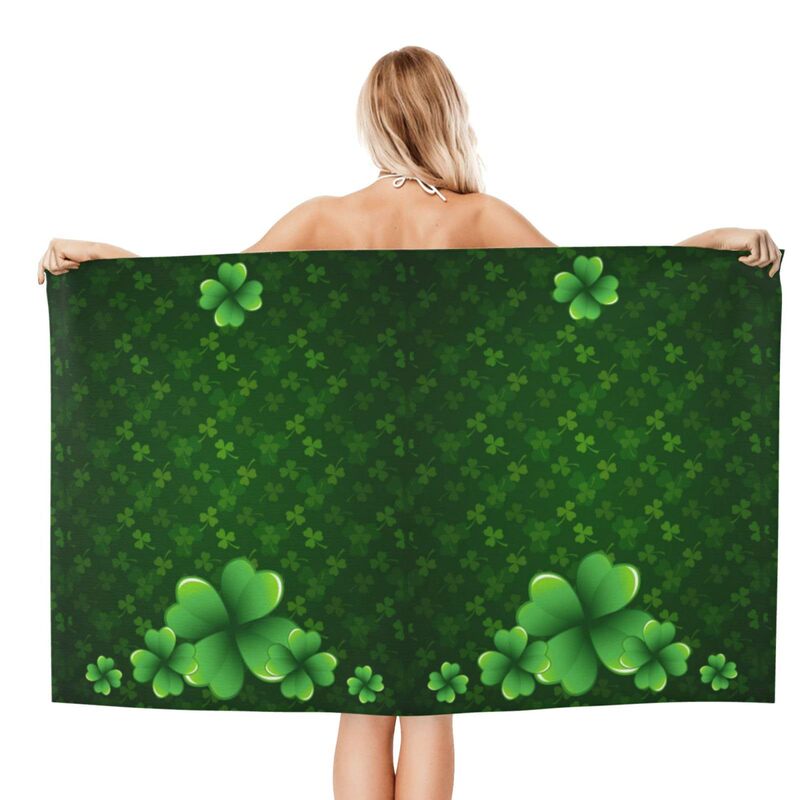 Four-leaf Clover Leaf Bath Towel Adult Oversized Beach Towel Large Bath Towel Microfiber Beach Towel Luxury