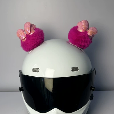 Motosiklet dəbilqələri, and Ears for Motorcycles, Electric - rose-pink