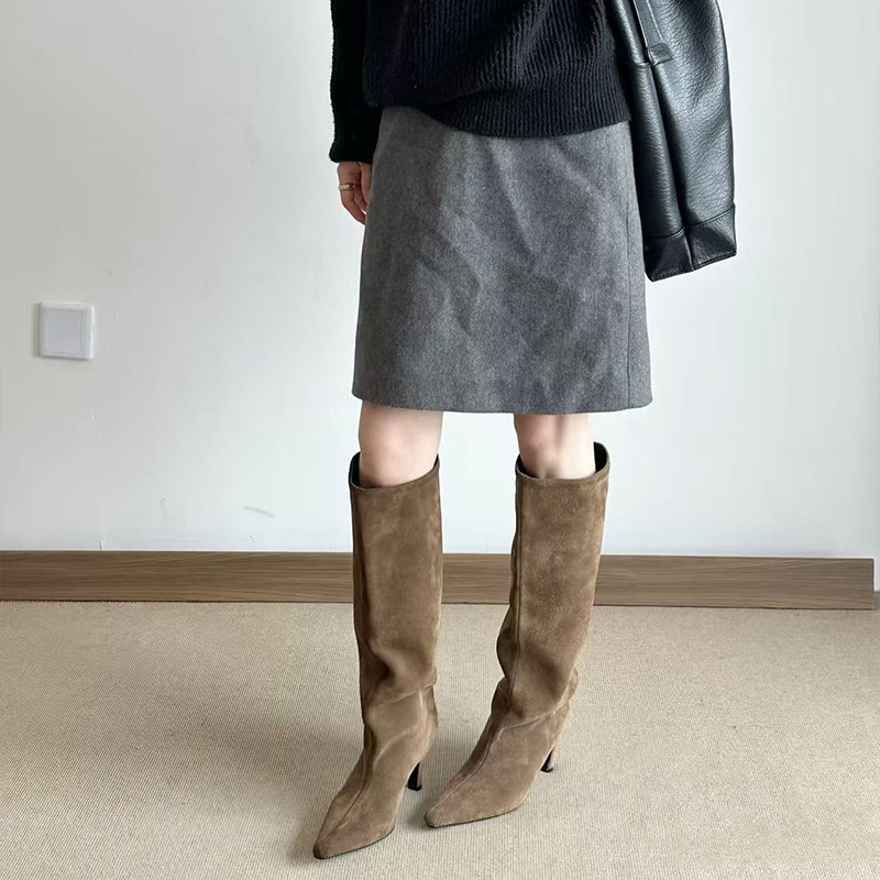 In Stock, Ships Instantly! Women's Classic High-Heeled Western Cowboy Boots, Ruched Long Boots, Women's Pointed-Toe Riding Boots In Stock, Ships Instantly! Women's Classic High-Heeled Western Cowboy Boots, Ruched Long Boots, Women's Pointed-Toe Riding Boots