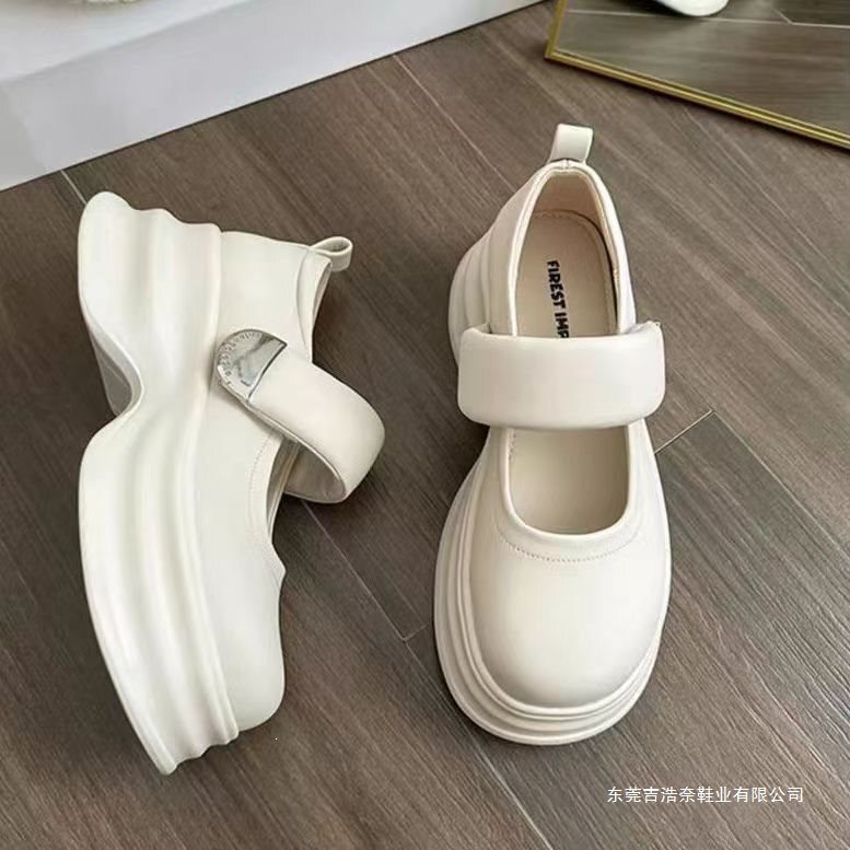 Wedding shoes for pregnant women, bridal shoes, wedding bridesmaid shoes, Mary Jane shoes, platform shoes, thick-soled height-increasing shoes