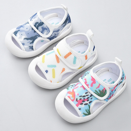New summer children's shoes 0--3 years old male and female baby shoes children's shoes baby shoes children's sandals anti-kick and anti-collision wear-resistant cloth