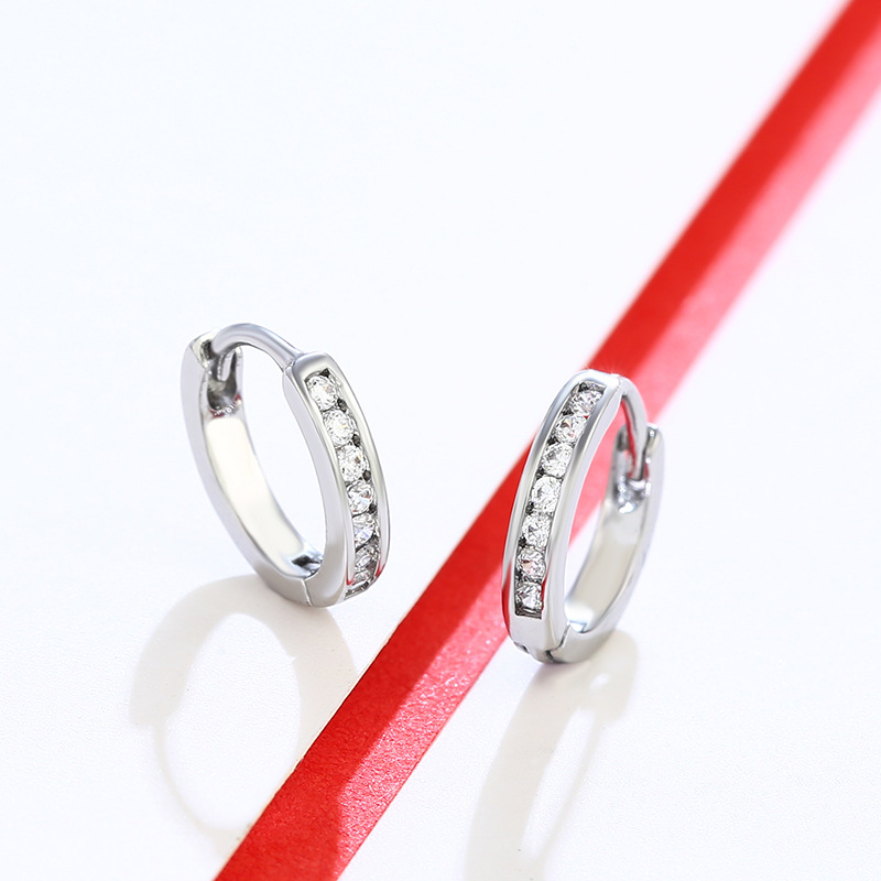 Pendientes de aro chapados en oro – estilo minimalista europeo, joyería femenina clásica