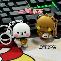 一二布の鍵はかばんのストラップのカップルのかわいい周辺の爆発的なデスクトップの高い顔の価値の置物の新型です。