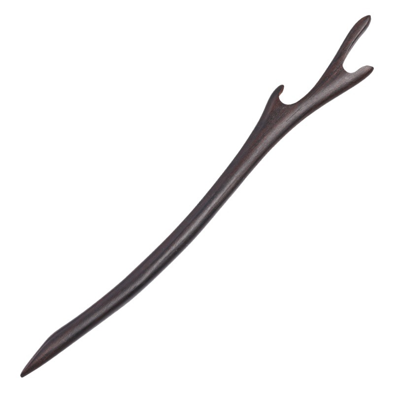 New Chinese-Style Purple Sandalwood Hairpin, Ancient-Style Hair Accessory, Black Ebony Hairpin, Hairpin for Hair Updo, Wooden Hairpin, Hanfu Headwear, Retro