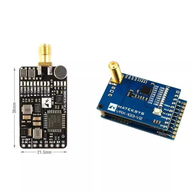 1.2G 800mw fpv image transmission VTX transmitter and receiver RVX module through machine drone aerial photography