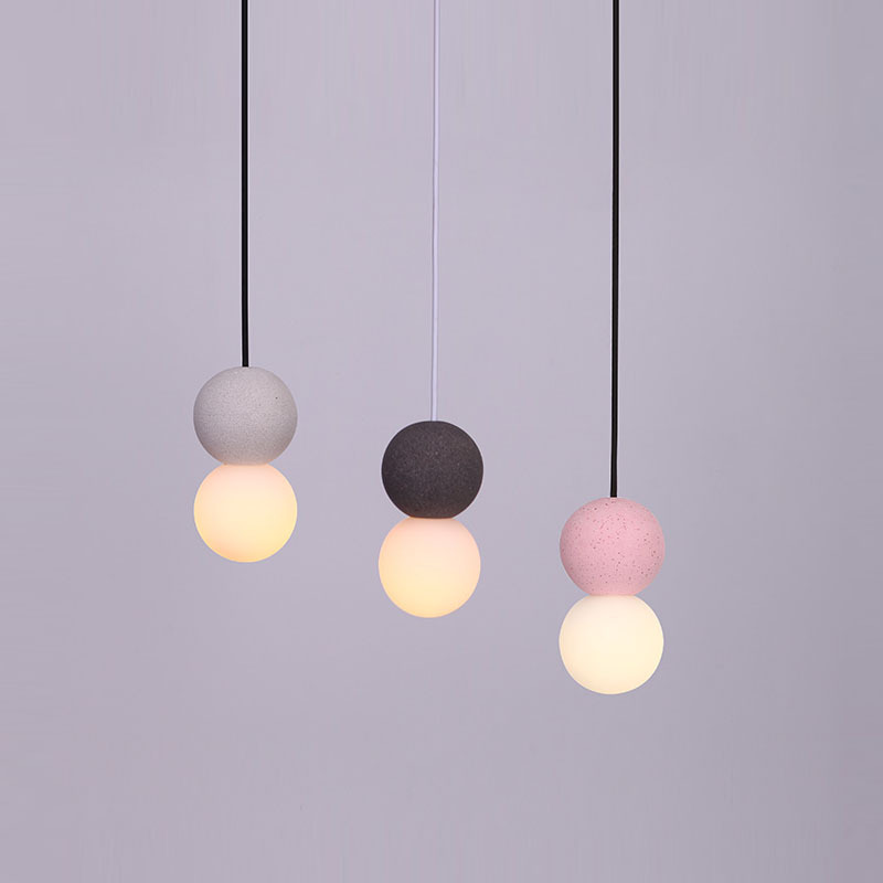 Retro industrial style lighting restaurant cafe modern minimalist bar counter lamp, internet famous Nordic bedside cement small pendant light