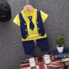 Summer summer clothing, set girl's, sleeves for boys, 2023 collection, Korean style, with short sleeve