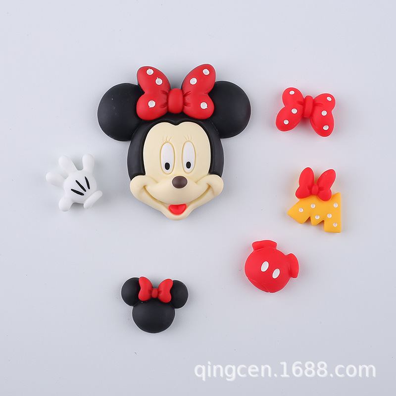 Large Cartoon Doll Head DIY Mobile Phone Case Hairpin Refrigerator Magnet Cream Glue Resin Jewelry Accessories Handmade Materials