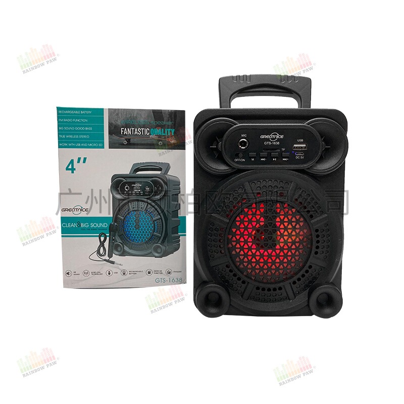 GTS series factory direct wholesale GTS-1638 portable outdoor portable 4-inch Bluetooth speaker GTS series factory direct wholesale GTS-1638 portable outdoor portable 4-inch Bluetooth speaker
