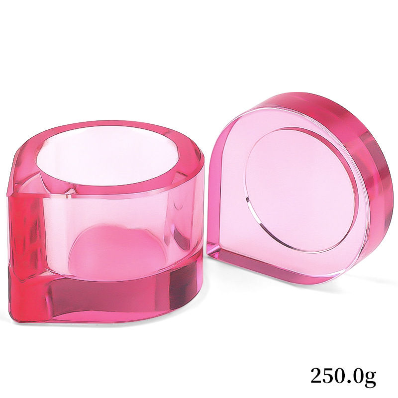 Taza de cristal en forma de gota de alta gama-rosa transparente