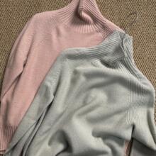 岛精无缝一体全羊毛金豆秋冬加厚金豆纱全羊毛套头衫女1020-151