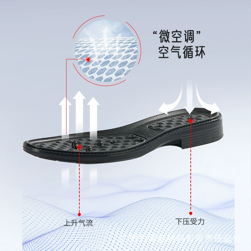 Подошва для кондиционирования воздуха, четырехсезонная резиновая массажная нескользящая износостойкая легкая толстая подошва, стелька с микрокондиционером
