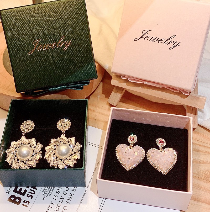 高档淡粉色蓝色蝴蝶结精美戒指盒耳钉盒批发项链吊坠盒子首饰盒