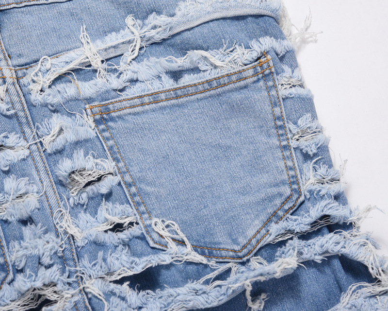 Abbigliamento maschile high street ins stesso retrò lavato vecchio buco ginocchio foderato baffi di gatto jeans dritti usurati_voghion.com