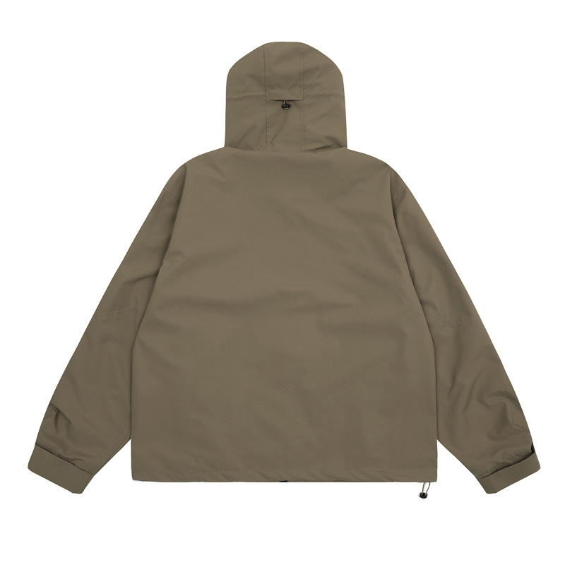 Roupas masculinas simples, elegantes, soltas, com capuz, corta-vento, jaqueta elegante e versátil da Plutton_voghion.com