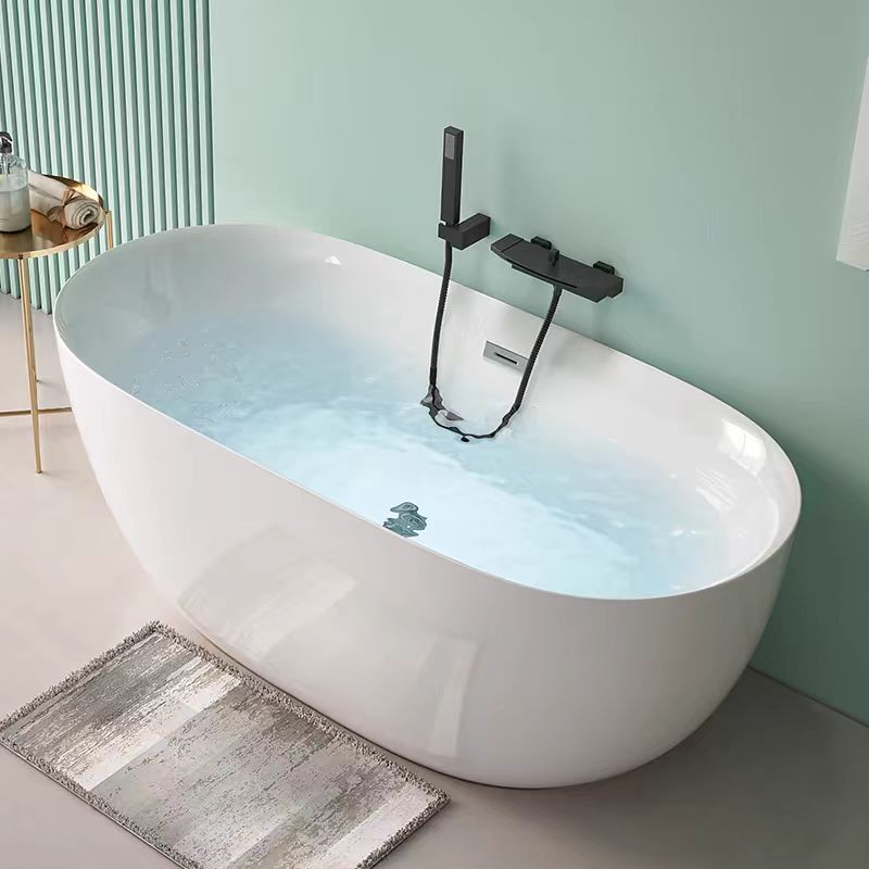 Bathroom Household Small-Sized Single-Person Acrylic Seamless Integrated High-End Freestanding Bathtub for Adults