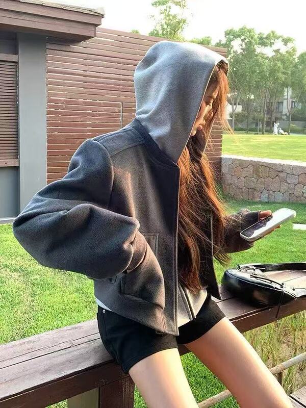 American Retro Short Jacket Coat for Women, Autumn 2025 New Loose Casual Design Baseball Jacket Trendy
