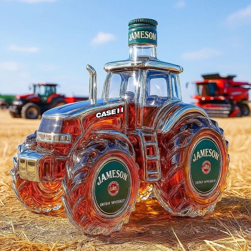 A tractor whiskey bottle with the number 135.135拖拉机醒酒器|undefined