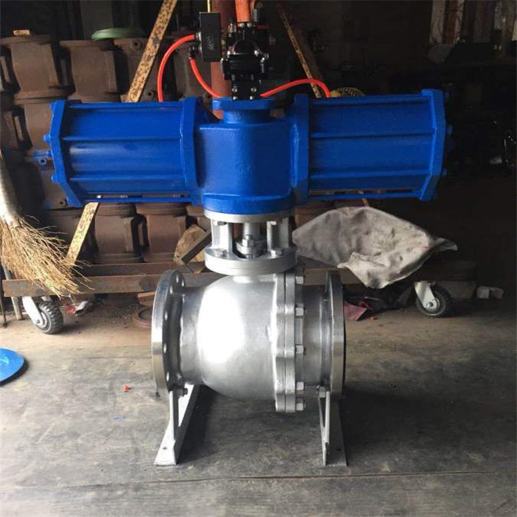 Q647Y-64C 污水厂用法兰球阀 气动高压法兰球阀 硬密封高温球阀