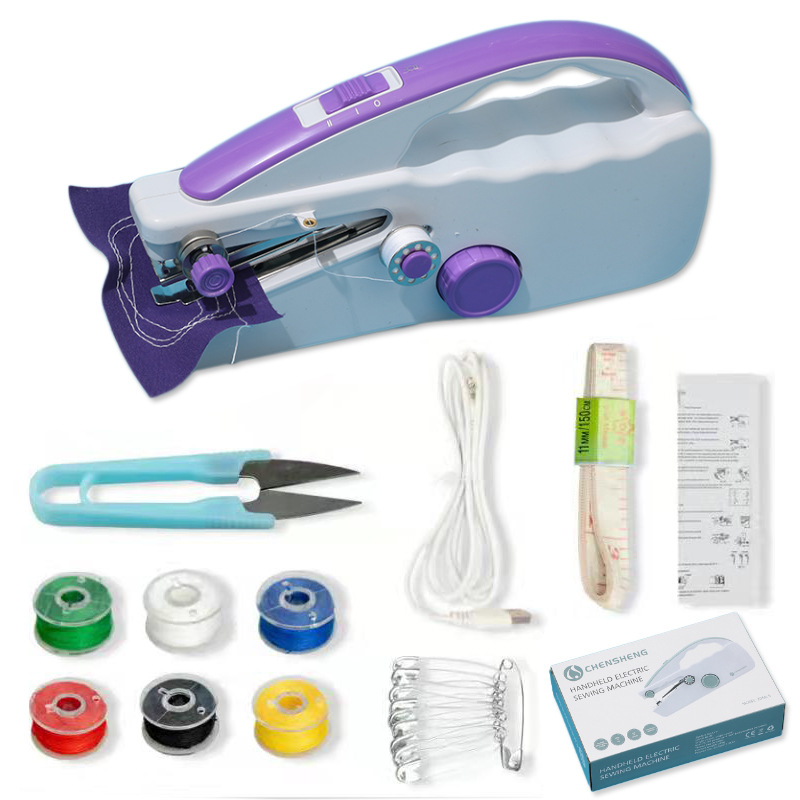 Cross-border new product manual sewing machine small electric hand sewing machine home use speed adjustable wholesale