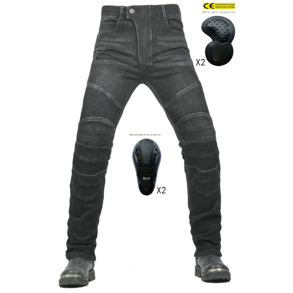 VOLERO Woolly Pantalones de motocicleta para hombres y mujeres cuatro estaciones de motocicleta anti-caída Jeans Harley primavera, verano, otoño, invierno