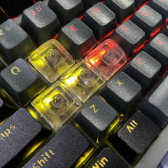 【売っているのはキーキャップ】透明キーキャップ高透pc材質高客制フルセット氷晶手触り白色キーキャップ