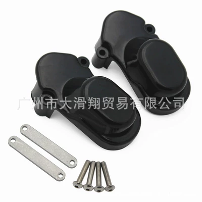 Rear Flat Forks Cowl for Harley XL883 XL1200 X48 72 05-17 Rear Wheel Axle Cover Rear Axle Cover (Motorcycle Safety Supplies) - small-round-black