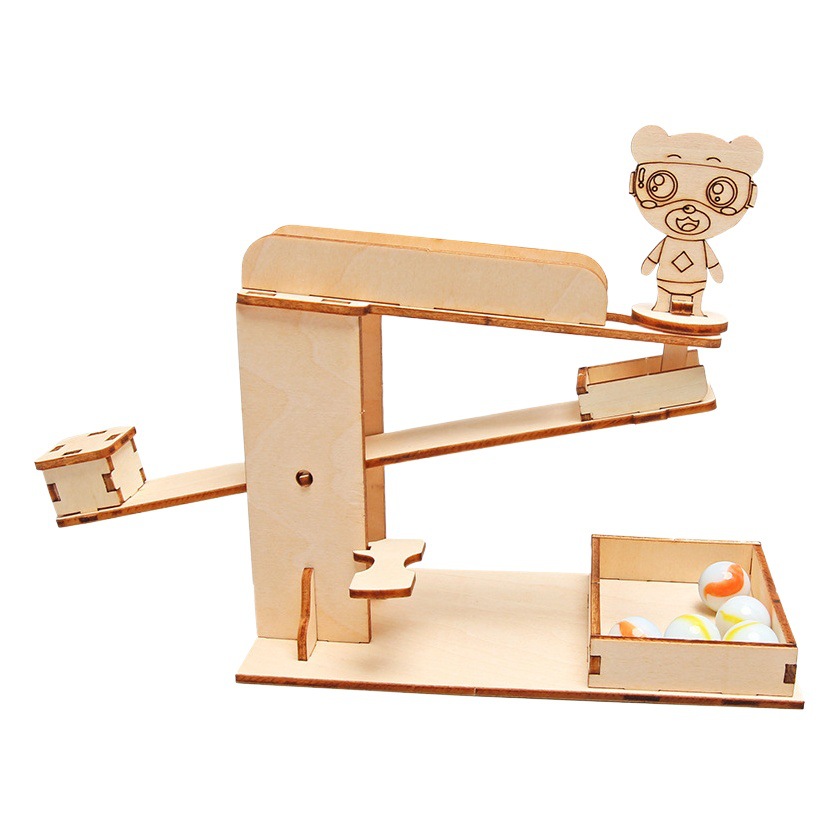 Kit DIY de Balancín de Canicas de Madera para Niños Educativo