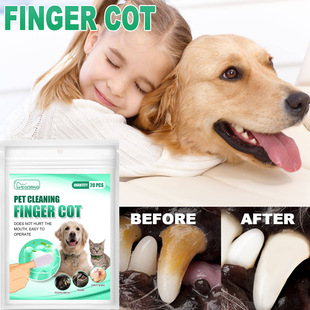 Yegbong Pet Cleaning Teeth Finger Cots Dog and Cat Cleaning Tartar and Calculus Oral Cleaning Care