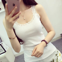 【夏の熱売】新型レースの丸首キャミソールの女性の外着はスリムに見えます。