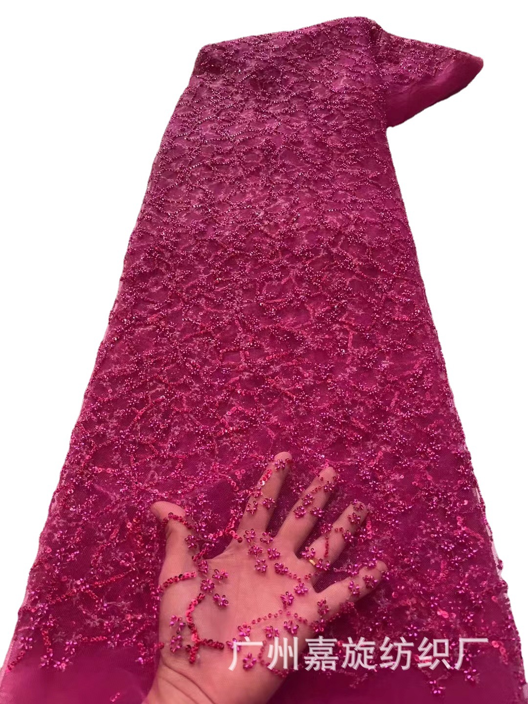 No especificación tubo de cuentas de lentejuelas bordado de tela vestido de novia vestido de noche vestido de los niños tela de encaje con cuentas JX2955 image 6
