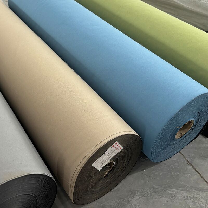 Tela de goma negra de primavera, tela de cortina de película de acero de alta precisión, cortina de comercio exterior, material ligero impermeable