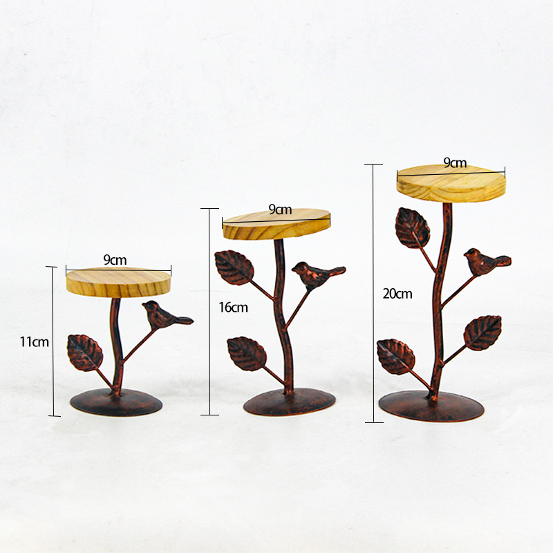 百界婚庆道具木质甜品台摆件套装木面蛋糕架多层实木下午茶点心架