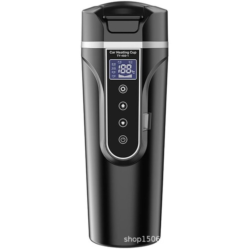 Car-mounted kettle & electric mug: 12V/24V universal smart thermos for cars and large trucks—your ultimate hot-water heating solution!