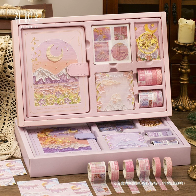 Набор подарочных блокнотов с масляной живописью для учеников начальной школы, в качестве награды для девочек, высококачественный блокнот