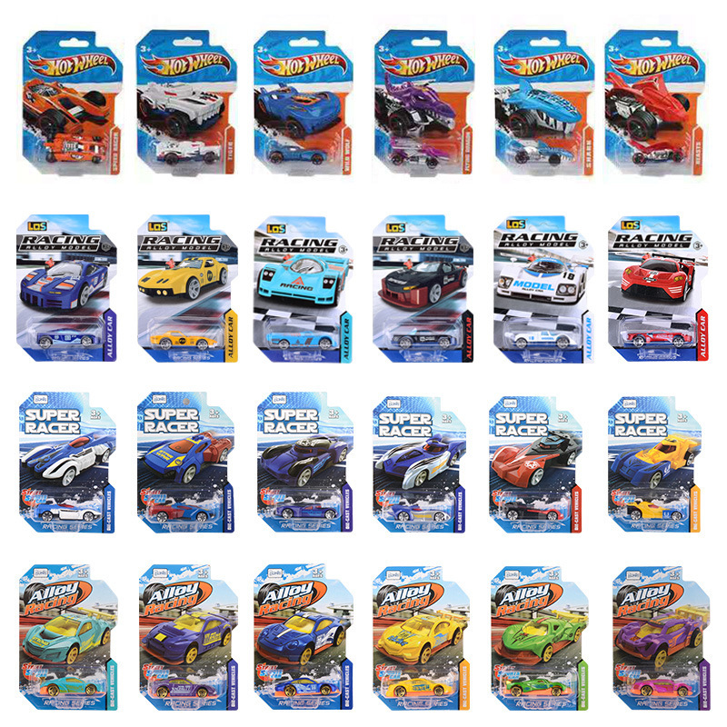 Cross-Border Children's Alloy Toy Car Model 1:64 Inertia Alloy Sports Car Racing Boy Car Model Wholesale
