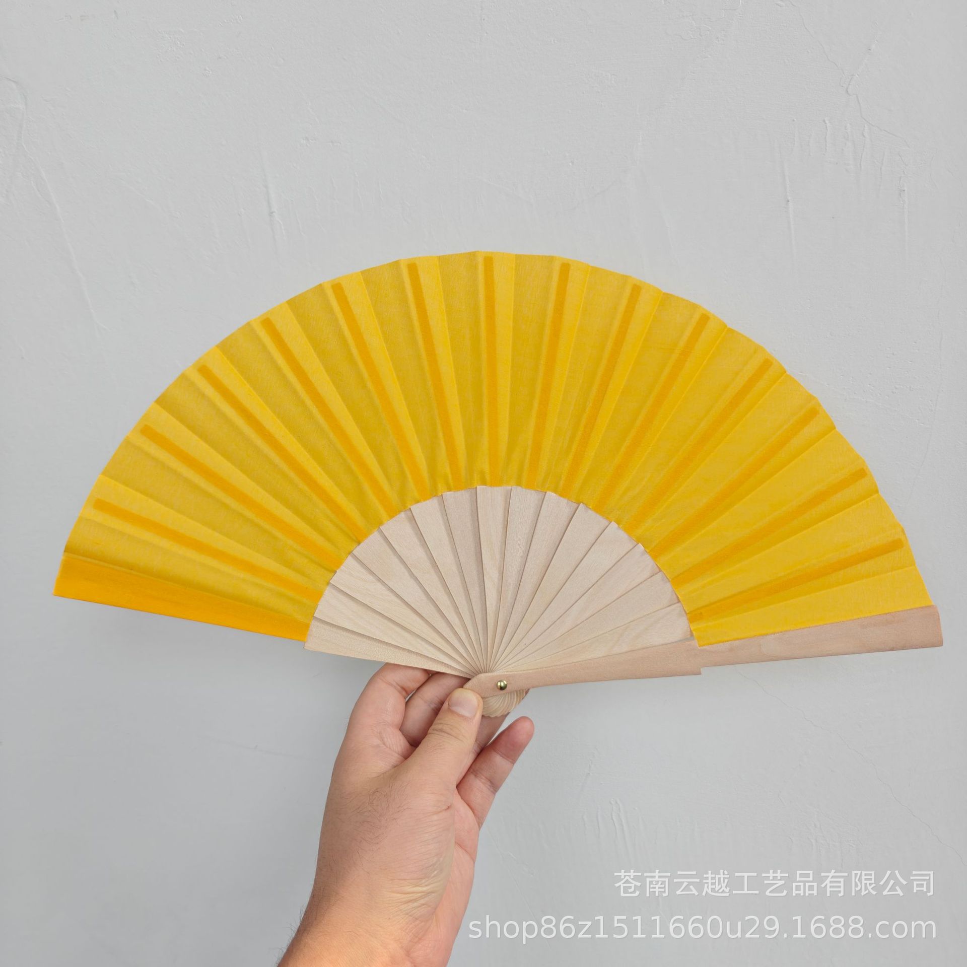Abanico Plegable de Madera de 23 cm de Madera y Poliéster Algodón Portátil para Uso Diario image 32