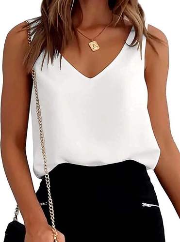  cross-border European and American Amazon women's silk shoulder strap camisole sexy satin non-slip soft vest for women
