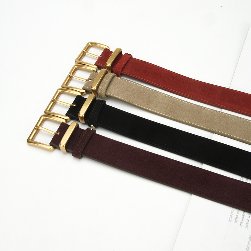 New Needle Buckle Belt For Women Fashionable Simple And Versatile Dress Jeans Decoration Leather Frosted Belt For Women_voghion.com
