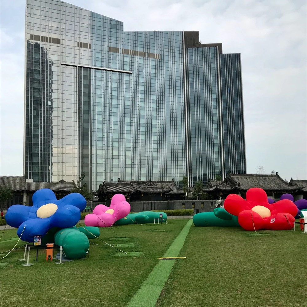 直销充气气模花朵商场户外布置春日市集装扮气模商场节日花朵气模