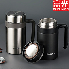 富光保溫杯手柄辦公杯304不鏽鋼男士杯子商務茶杯把手水杯批發