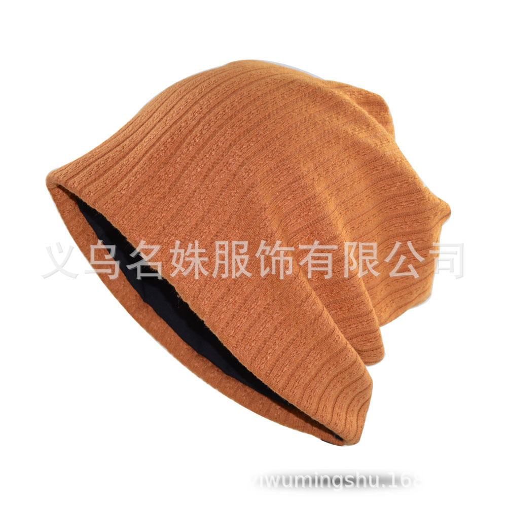Cross-border Autumn New pile hat men's AliExpress wheat grain toe cap women's winter Amazon knitted pullover hat
